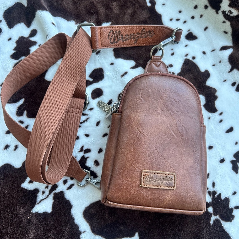 Wrangler Brown Crossbody Sling Bag
